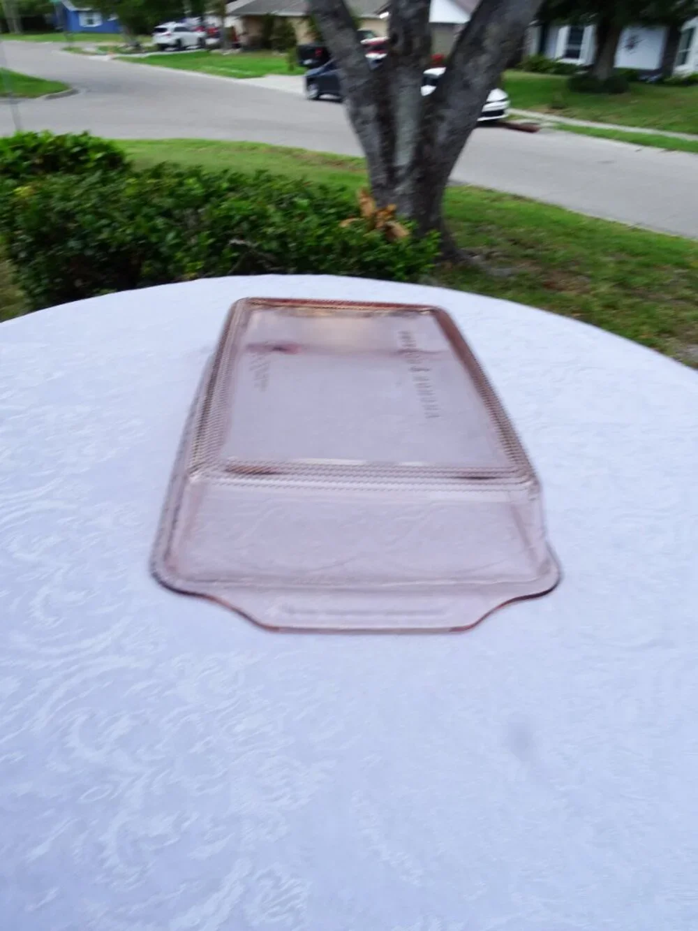 Anchor Hocking Rosewater Laurel -Rectangle Baking Pan Casserole Dish Pink 9